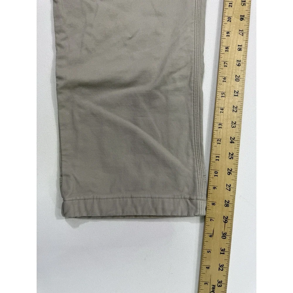 Duluth Trading Pants Men's 40x30 (40x29) Khaki Ballroom Flex Flannel Lined